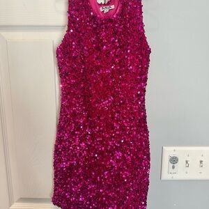 MIA Fuchsia Sequin Kids Dress